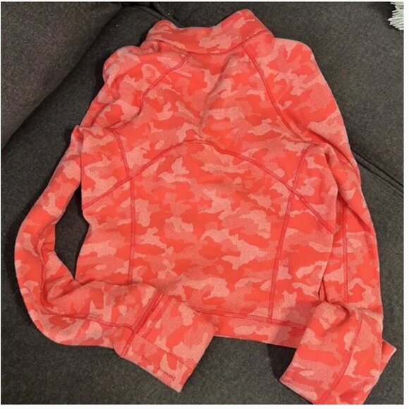 Lululemon Its Rulu Run Cropped Half Zip Heritage Camo Jacquard size 4 - Picture 7 of 8